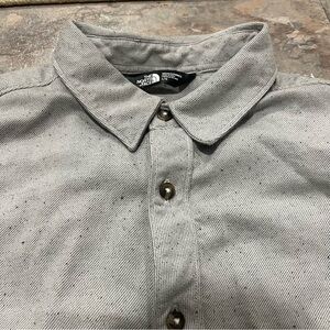 The North Face Men's Speckled Gray Button Down Shirt